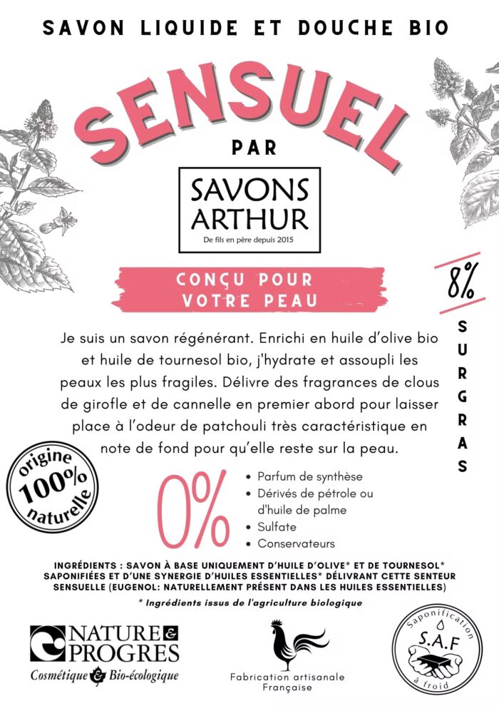 Savon bio liquide patchouli