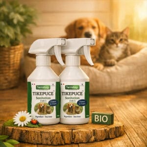 Lot de 2 Antipuces et tiques naturel Tiképuce 2 en 1